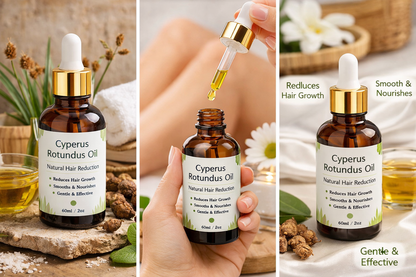 Cyperus Rotundus Oil for Natural Hair Reduction - 60Ml/2Oz